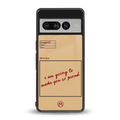 memo back phone cover | glass case for google pixel 7 pro