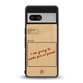 memo back phone cover | glass case for Google Pixel 7