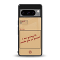 memo back phone cover | glass case for google pixel 8 pro
