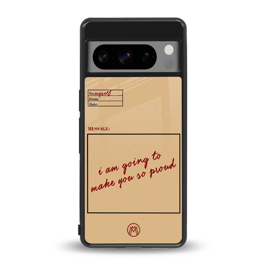 memo back phone cover | glass case for google pixel 8 pro