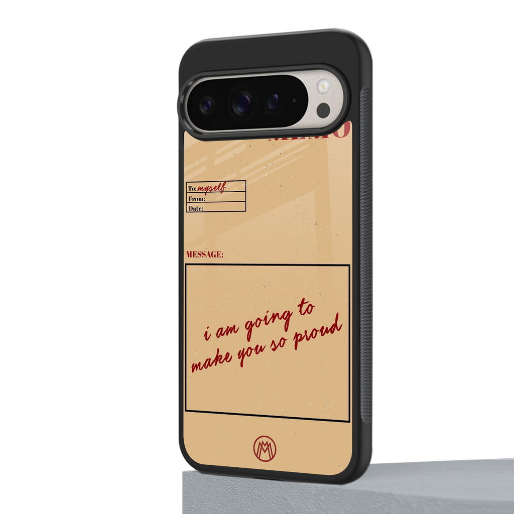 memo back phone cover | glass case for google pixel 9 pro