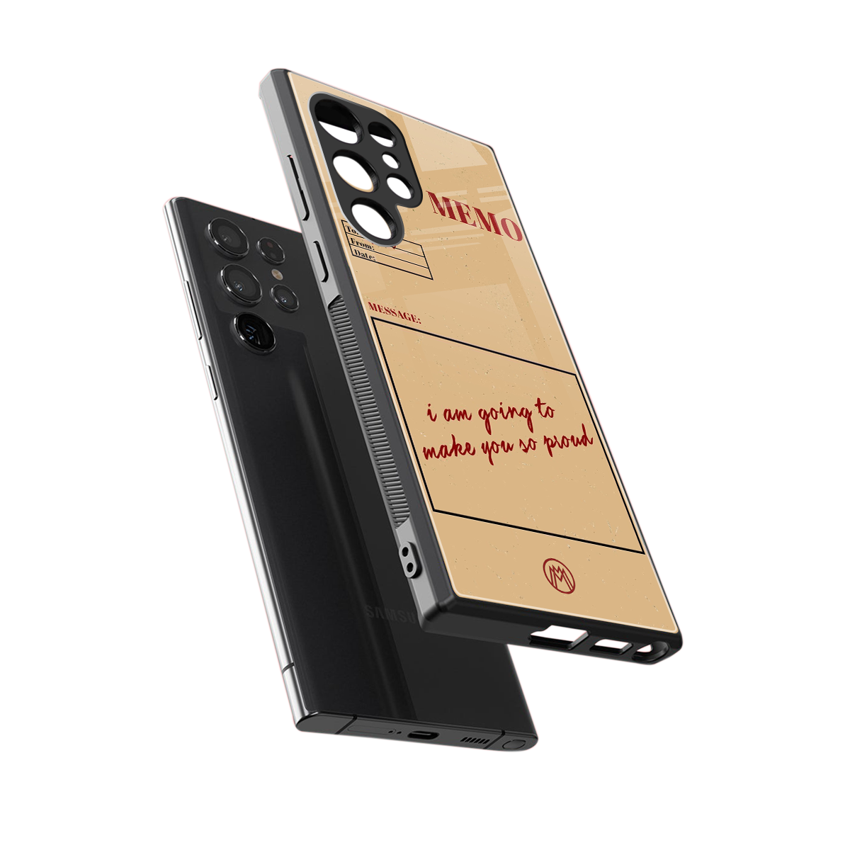 memo back phone cover | glass case for samsung galaxy s23 ultra