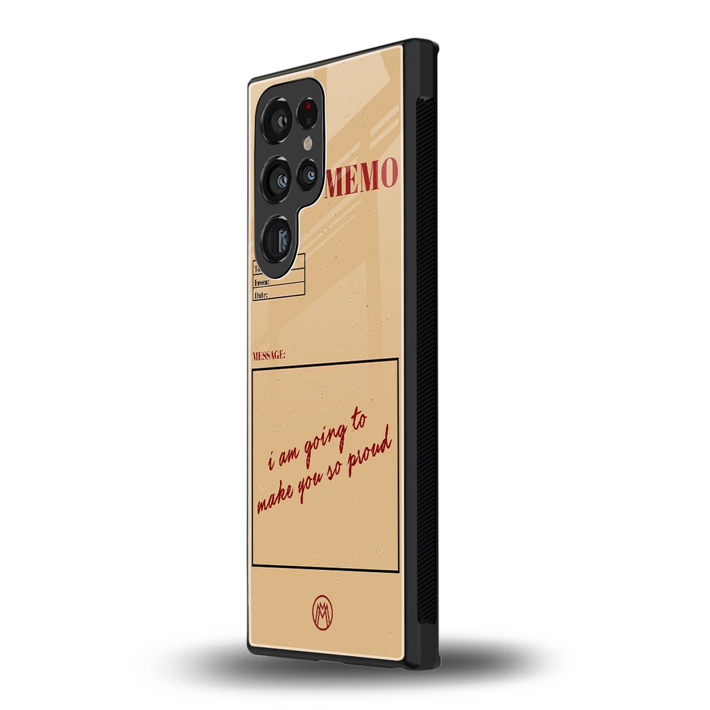 memo back phone cover | glass case for samsung galaxy s23 ultra