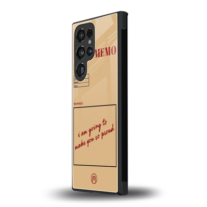 memo back phone cover | glass case for samsung galaxy s23 ultra