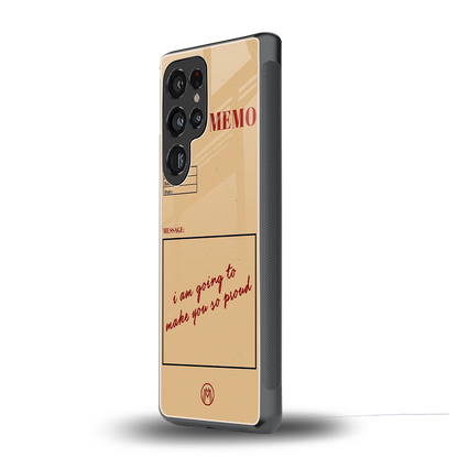 memo back phone cover | glass case for samsung galaxy s25 ultra
