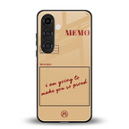 memo back phone cover | glass case for samsung galaxy s24