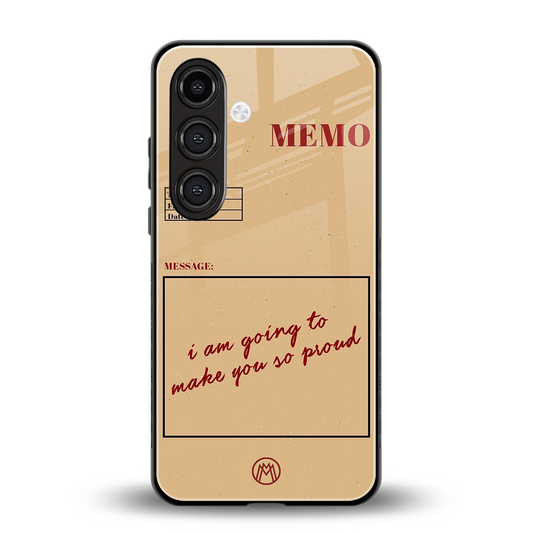 memo back phone cover | glass case for samsung galaxy s24 fe