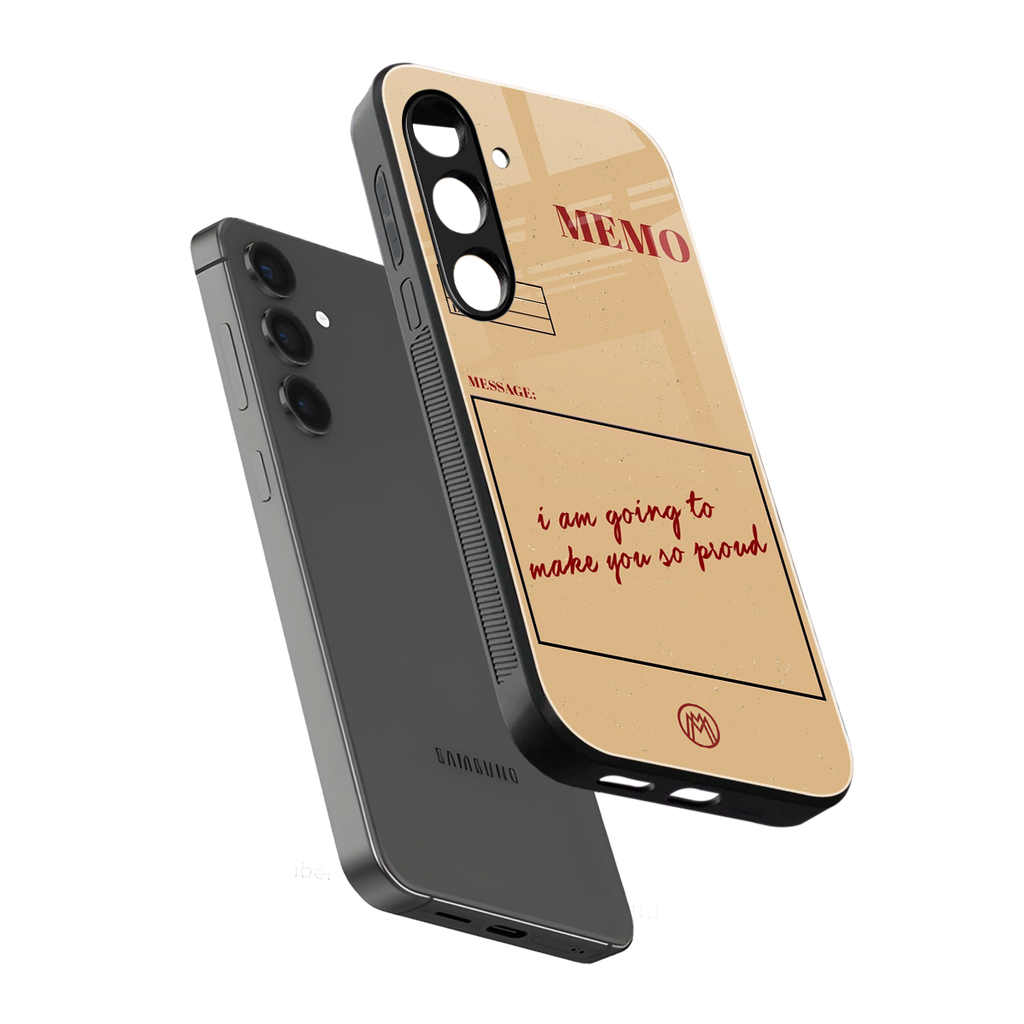 memo back phone cover | glass case for samsung galaxy s24 plus