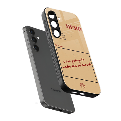 memo back phone cover | glass case for samsung galaxy s24 fe