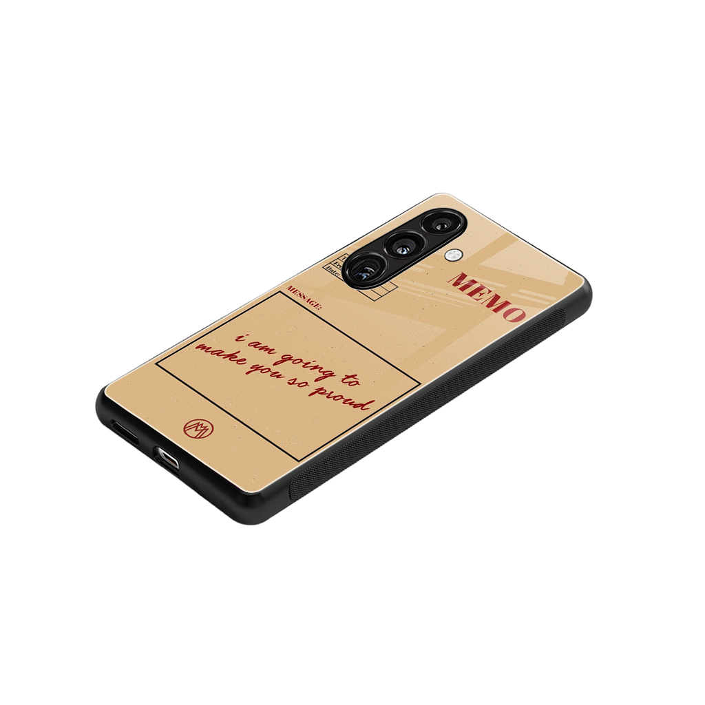 memo back phone cover | glass case for samsung galaxy s24 plus