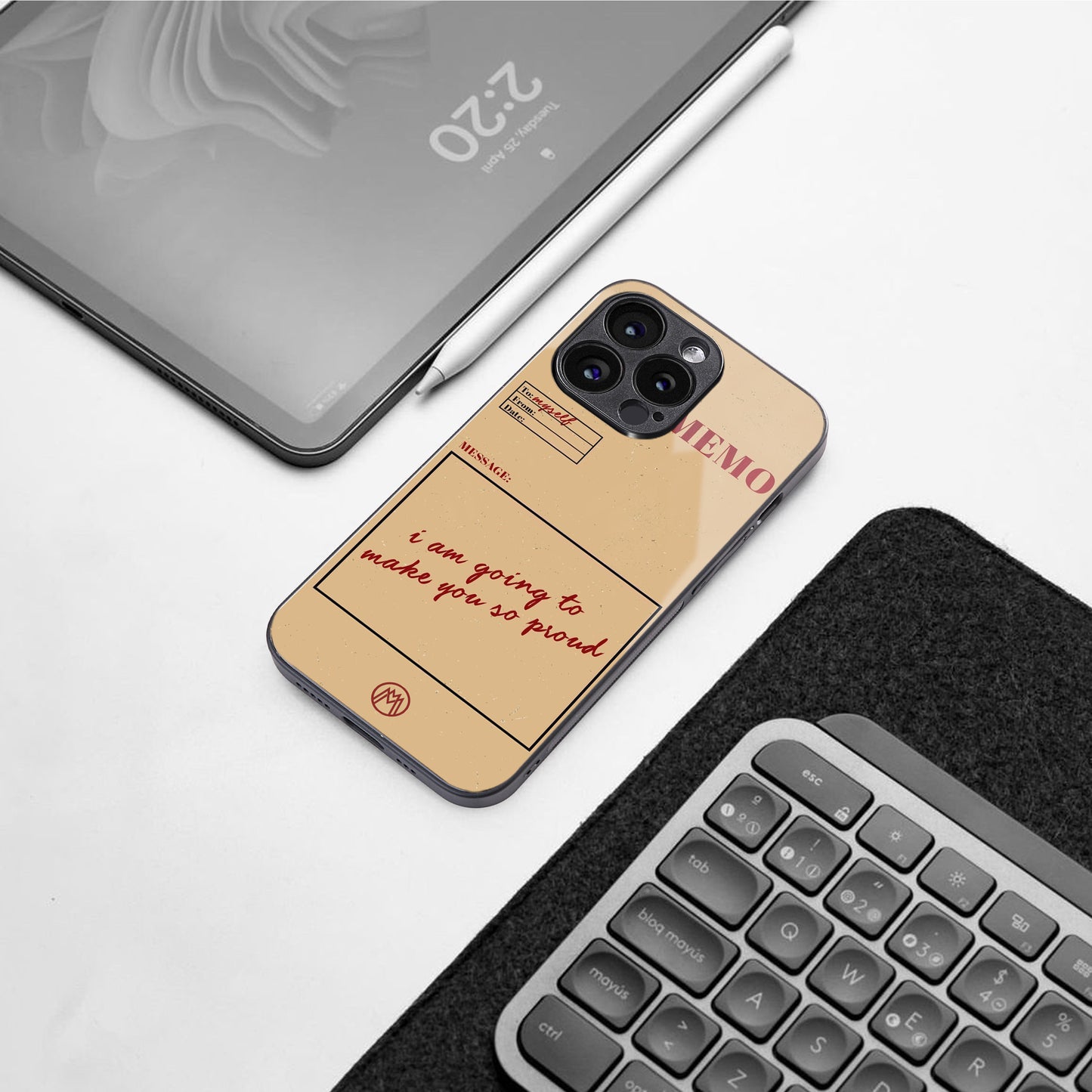 memo back phone cover | glass case for google pixel 8 pro