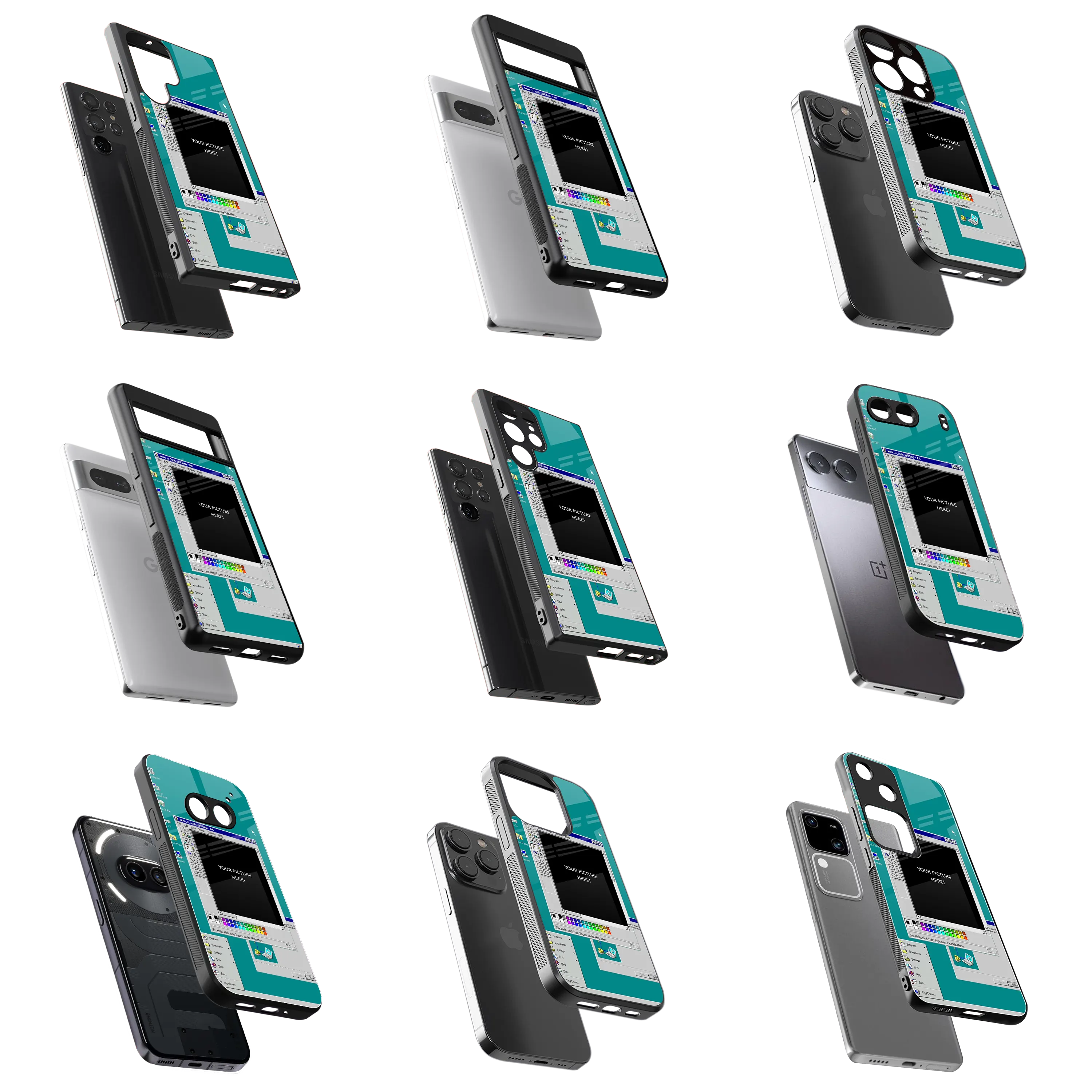 Polaroid Personalised Glass Phone Case