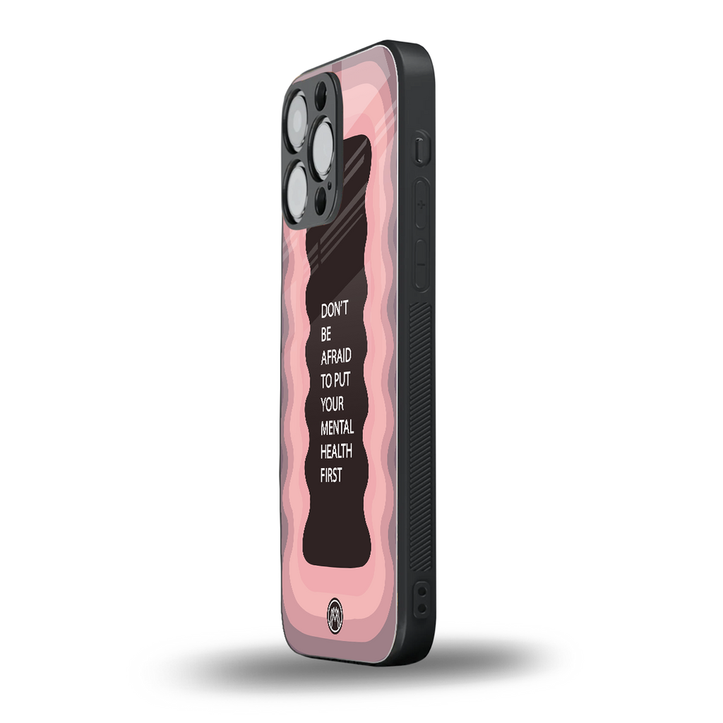 mental health first back phone cover | glass case for iphone 13 pro max