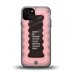 mental health first back phone cover | glass case for iphone 13