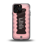mental health first back phone cover | glass case for iphone 16 pro max
