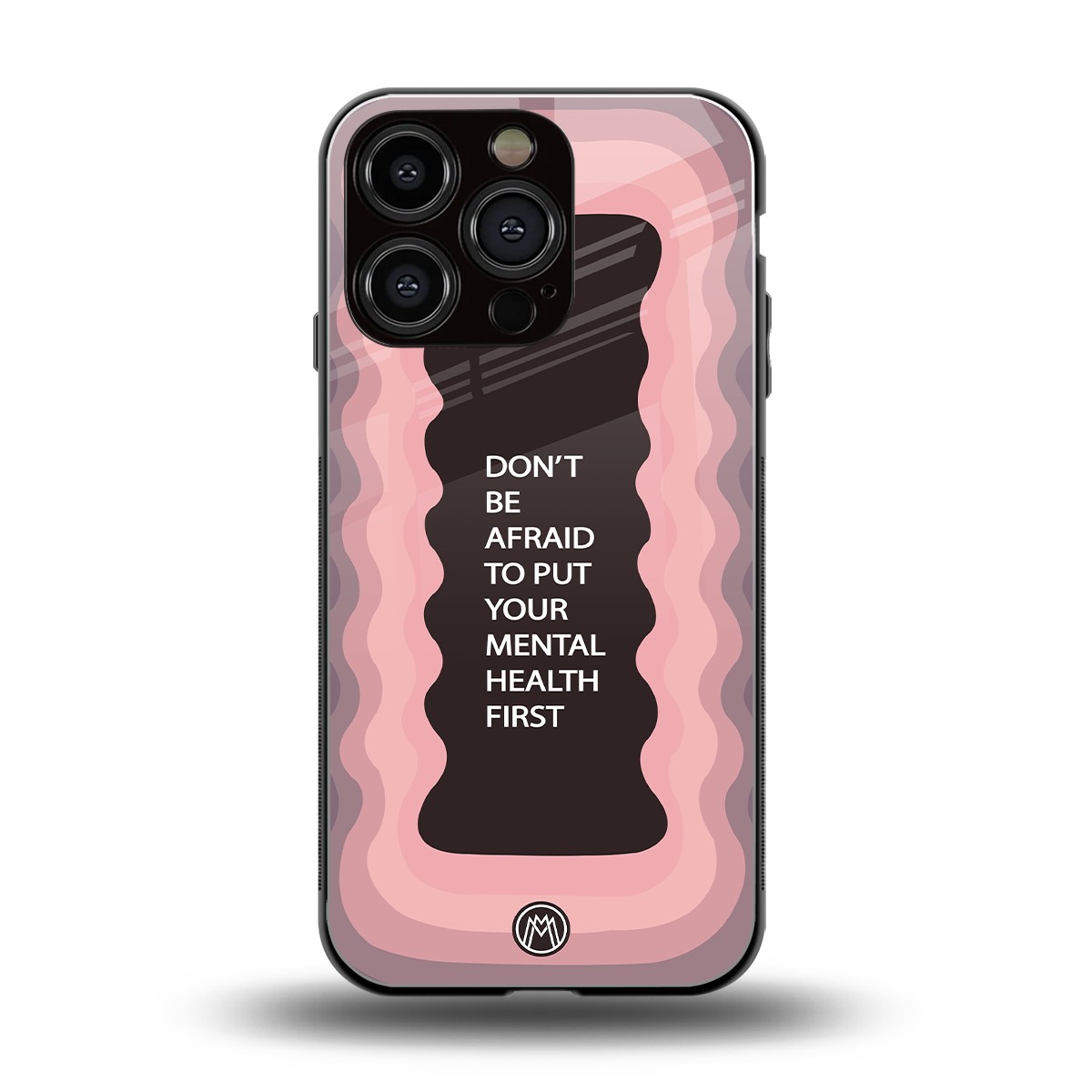 mental health first back phone cover | glass case for iphone 16 pro
