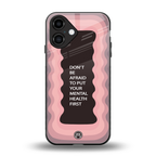 mental health first back phone cover | glass case for iphone 16