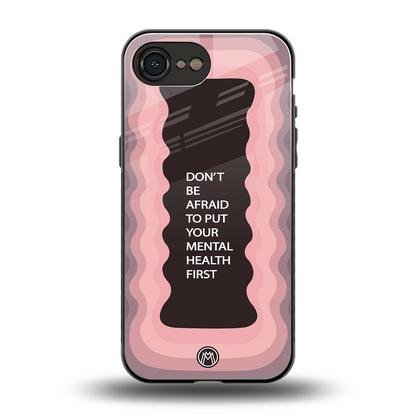 mental health first back phone cover | glass case for iphone 16e