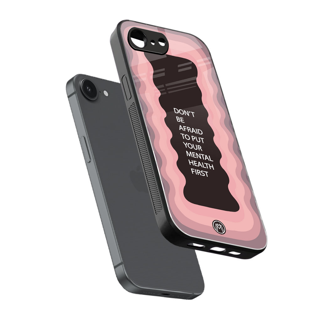 mental health first back phone cover | glass case for iphone 16e