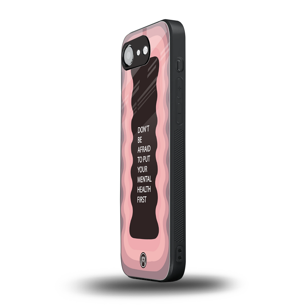 mental health first back phone cover | glass case for iphone 16e