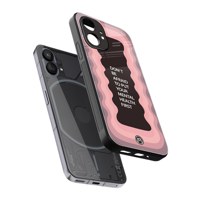 mental health first back phone cover | glass case for nothing phone 1