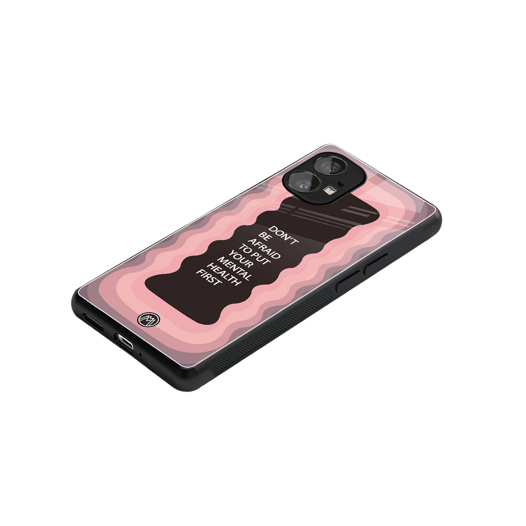 mental health first back phone cover | glass case for nothing phone 1