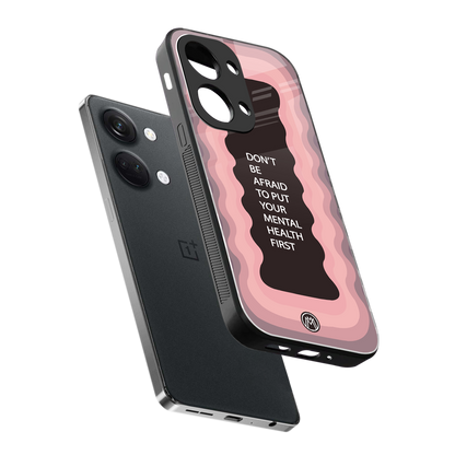 mental health first back phone cover | glass case for oneplus nord 3