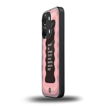 mental health first back phone cover | glass case for oneplus nord 3