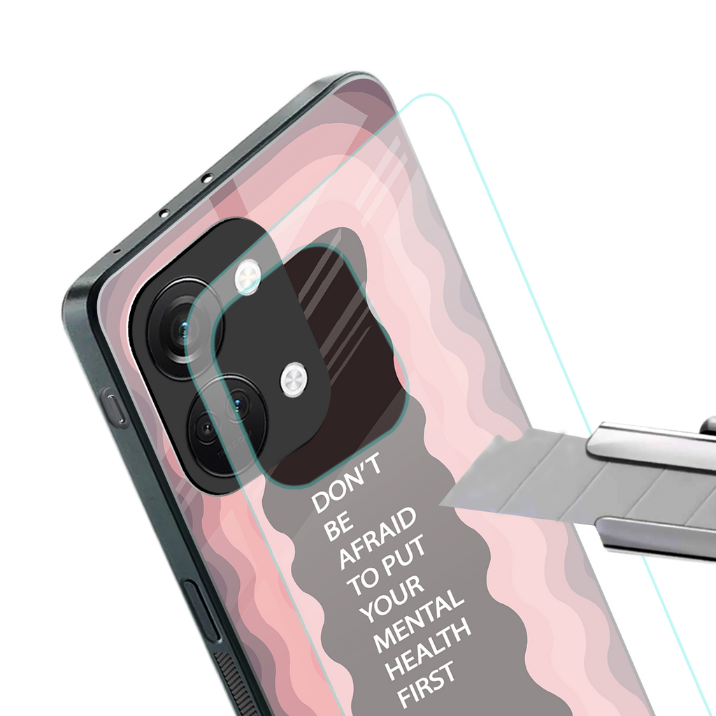 mental health first back phone cover | glass case for oneplus nord 3