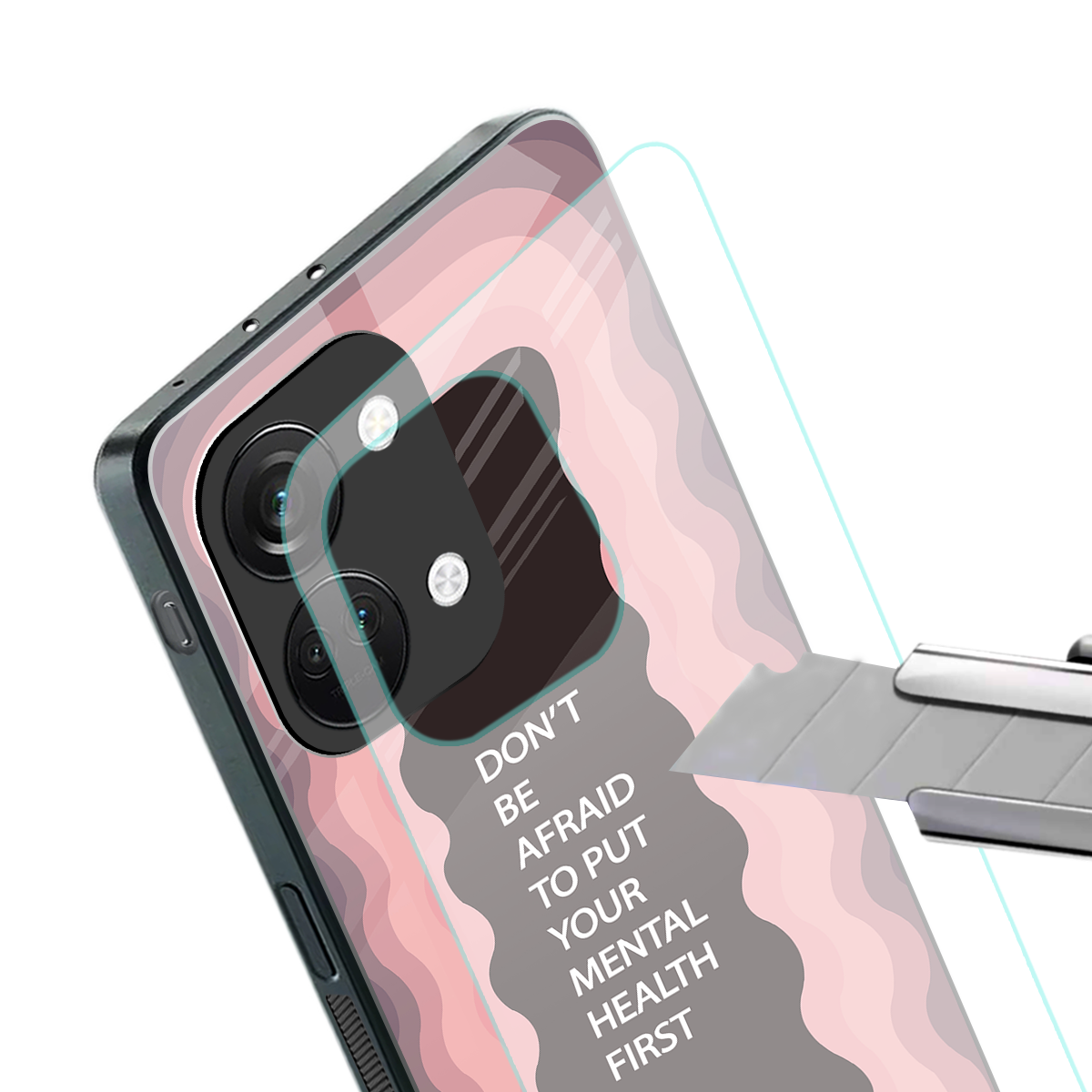 mental health first back phone cover | glass case for oneplus nord 3