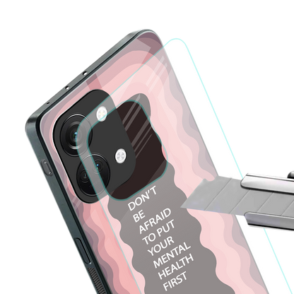 mental health first back phone cover | glass case for oneplus nord 3