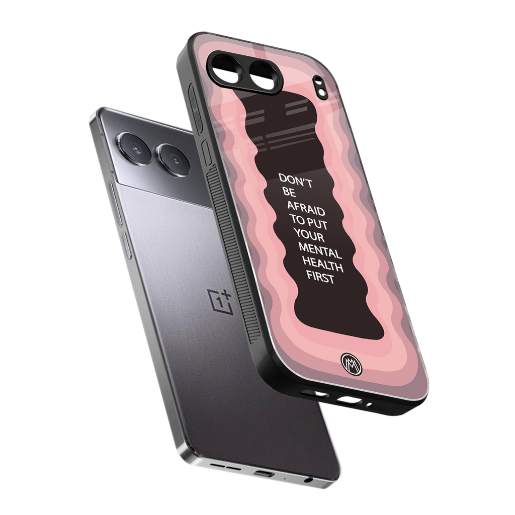mental health first back phone cover | glass case for oneplus nord 4