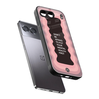 mental health first back phone cover | glass case for oneplus nord 4