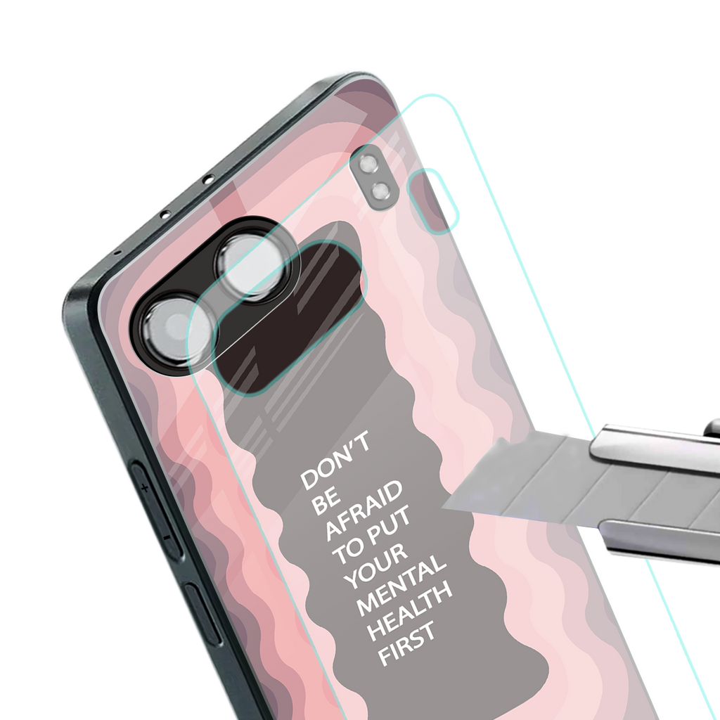 mental health first back phone cover | glass case for oneplus nord 4