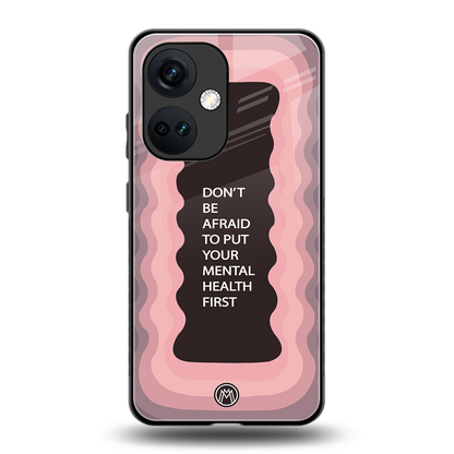 mental health first back phone cover | glass case for oneplus nord ce 3