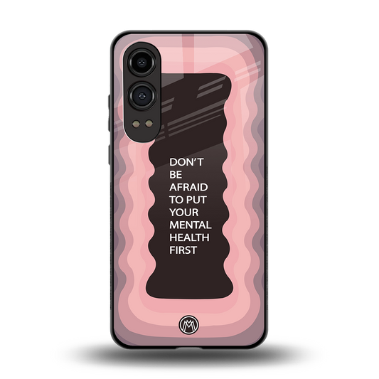 mental health first back phone cover | glass case for oneplus nord ce 4 lite
