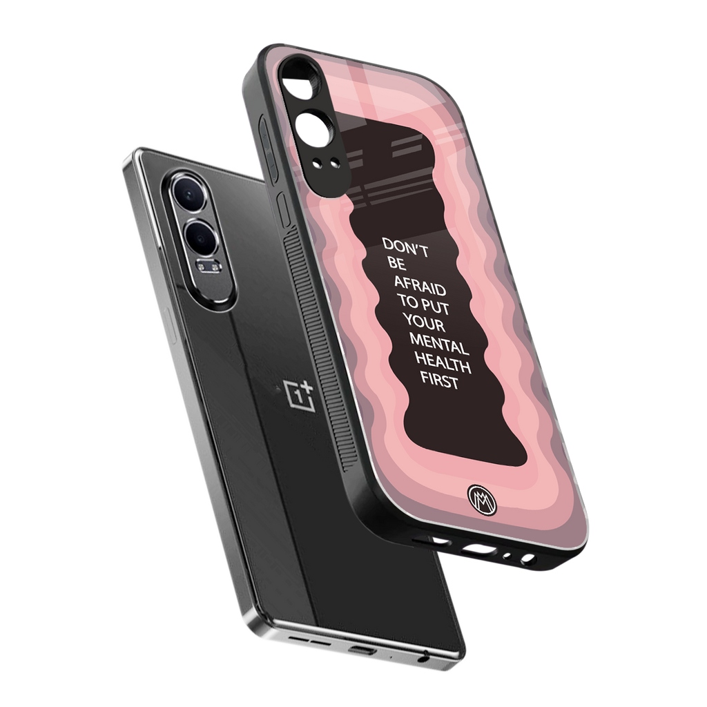 mental health first back phone cover | glass case for oneplus nord ce 4 lite