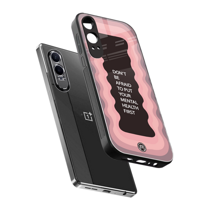 mental health first back phone cover | glass case for oneplus nord ce 4 lite