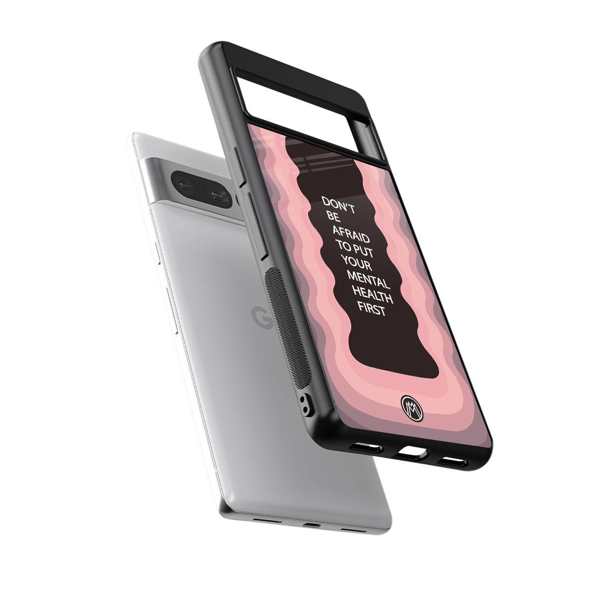 mental health first back phone cover | glass case for google pixel 7 pro