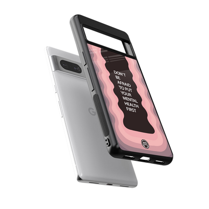mental health first back phone cover | glass case for Google Pixel 7A