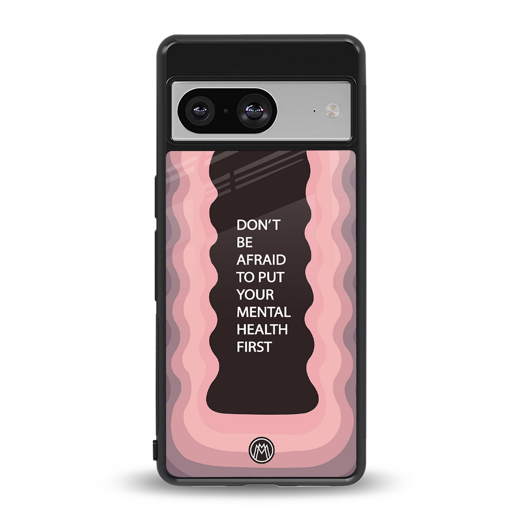 mental health first back phone cover | glass case for Google Pixel 8