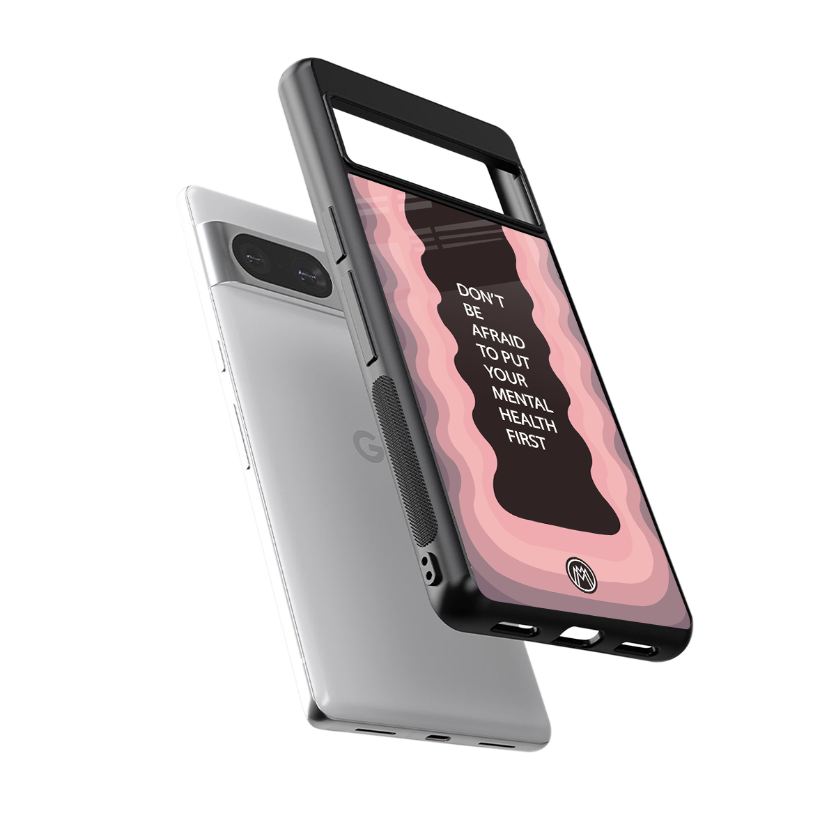 mental health first back phone cover | glass case for Google Pixel 8