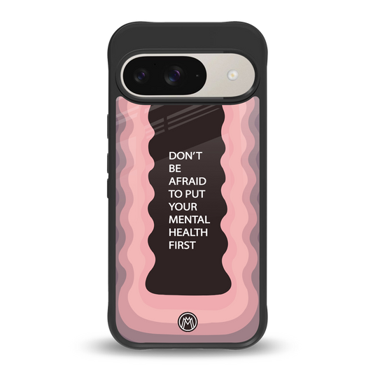 mental health first back phone cover | glass case for google pixel 9