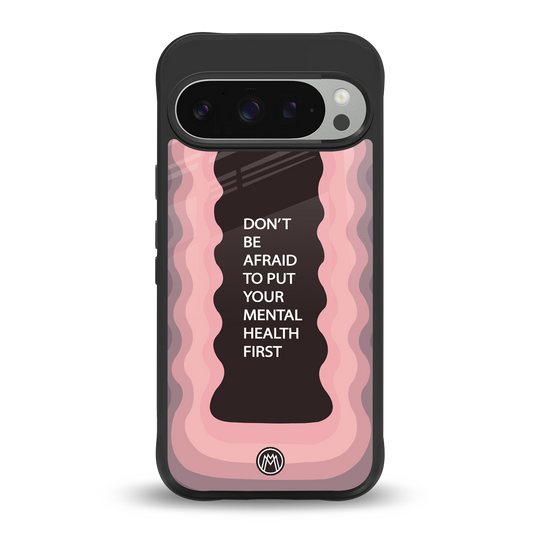 mental health first back phone cover | glass case for google pixel 9 pro