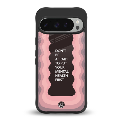 mental health first back phone cover | glass case for google pixel 9 pro xl