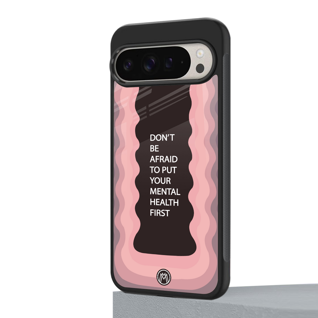 mental health first back phone cover | glass case for google pixel 9 pro