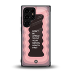 mental health first back phone cover | glass case for samsung galaxy s23 ultra