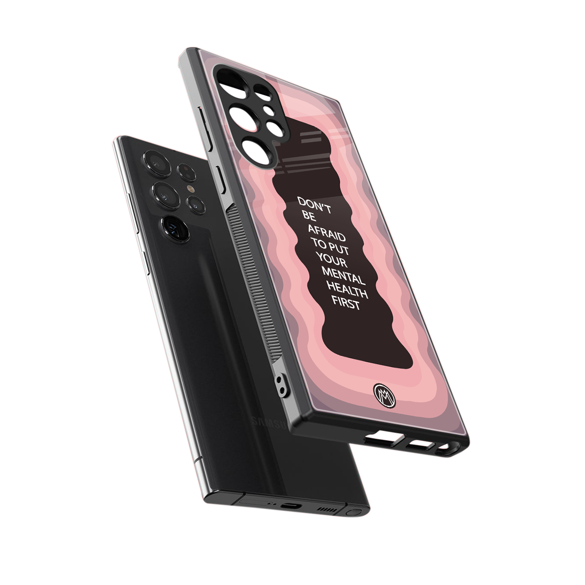 mental health first back phone cover | glass case for samsung galaxy s23 ultra