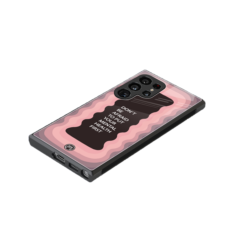 mental health first back phone cover | glass case for samsung galaxy s23 ultra