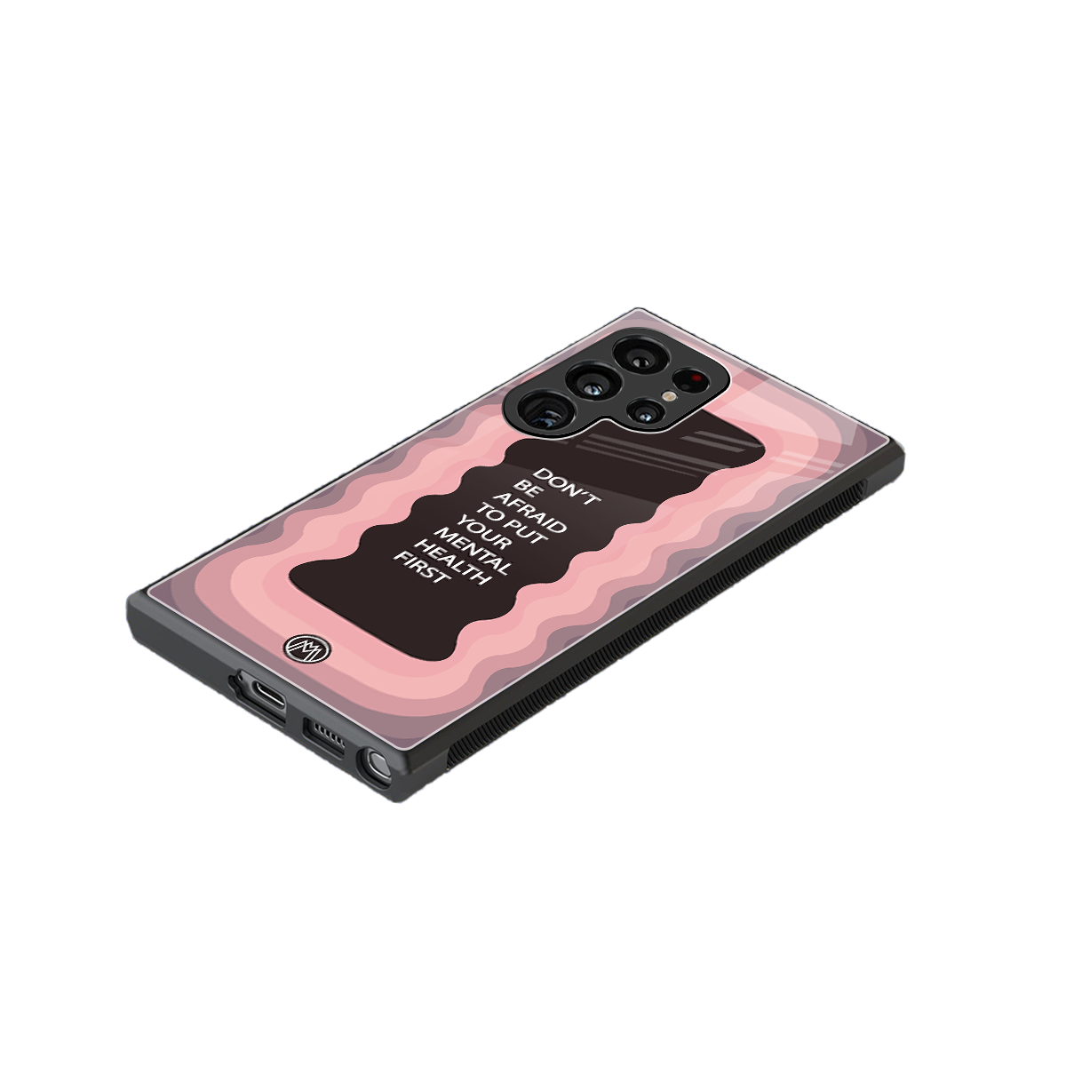 mental health first back phone cover | glass case for samsung galaxy s23 ultra